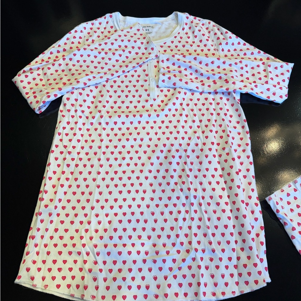 Roller Rabbit White Pajama Set with Pink Hearts - Picture 5 of 5